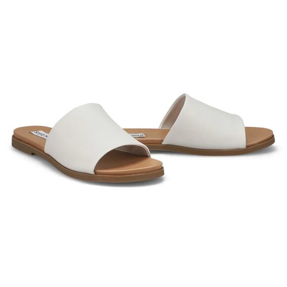 Steve Madden Women's Kastle Slide Sandal White Size 11M - Picture 1 of 12